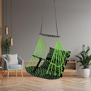 sprointal swing for kids baby swing chair cotton children folding and washable 1-5 years swing with safety belthome and garden jhula for babies swing for kidshanging cradle green dot