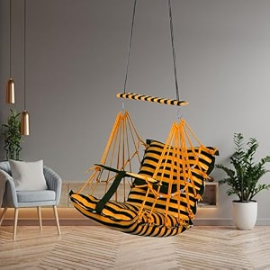 sprointal swing for kids baby swing chair cotton children folding and washable 1-5 years swing with safety belthome and garden jhula for babies swing for kidshanging cradle blue line