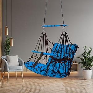 sprointal swing for kids baby swing chair cotton children folding and washable 1-5 years swing with safety belthome and garden jhula for babies swing for kidshanging cradle blue