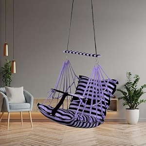 sprointal cotton baby swing for kids children folding and washable 1 to 5 years new born baby gift soft jhula with safety belt easy to carry safety lock cradle chair  home garden hall purple line