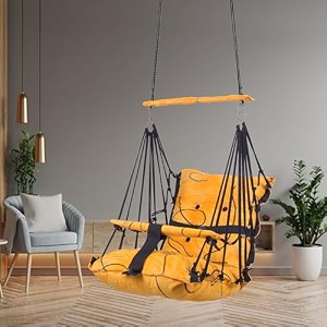 swing for kids baby swing chair cotton children folding and washable 1-5 years swing with safety belthome and garden jhula for babies swing for kidshanging cradle lemon