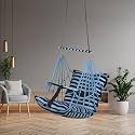 Sprointal® Swing for Kids, Baby Swing Chair Cotton Children Folding and Washable 1-5 Years Swing with Safety Belt,Home and Garden Jhula for Babies |Swing for Kids|Hanging Cradle (Blue Line)