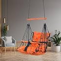 Sprointal Swing For Kids,Baby Swing Chair Cotton Children Folding And Washable 1-5 Years Swing With Safety Belt,Home And Garden Jhula For Babies|Swing For Kids|Hanging Cradle(Orange),45.5 centimeters