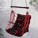 Sprointal® Cotton Baby Swing for Kids Children Folding and Washable 1 to 5 Years New Born Baby Gift Soft Jhula with Safety Belt Easy to Carry Safety Lock Cradle Chair | Home Garden Hall (Red Star)