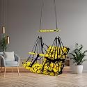 Sprointal® Swing for Kids, Baby Swing Chair Cotton Children Folding and Washable 1-5 Years Swing with Safety Belt,Home and Garden Jhula for Babies |Swing for Kids|Hanging Cradle (Blue Line)