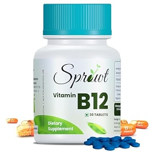 sprowt plant based vitamin b12 tablets  active form of methylcobalamin vitamin b12 supplements for men amp women  improves digestion and nerve health  30 tablets  pack of 1