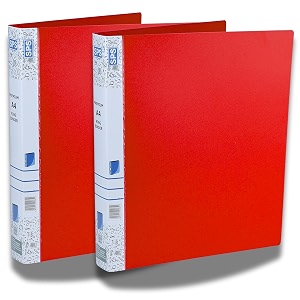 sps a4 size 2d ring binder file office file for certificates and documents  for office and school documentation red - pack of 2