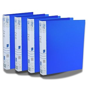 sps a4 size 2d ring binder file office file for certificates and documents  for office and school documentation blue - pack of 4