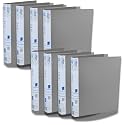 SPS A4 Size 2D Ring Binder File, Office File for Certificates and Documents | for Office and School Documentation, Grey - Pack of 8