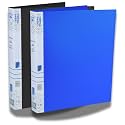 SPS A4 Size 2D Ring Binder File, Office File for Certificates and Documents | for Office and School Documentation, Blue &amp; Black - Pack of 2