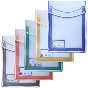 sps file folder transparent poly-plastic a4foolscap documents file storage bag with snap button set of 5certificate file folder vertical multicolor pack of 5