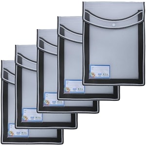 sps file folder transparent poly-plastic a4foolscap documents file storage bag with snap button set of 5certificate file folder vertical black pack of 5