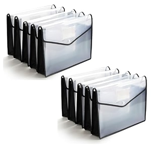 sps file folder transparent poly-plastic a4foolscap documents file storage bag with snap button set of 10 black