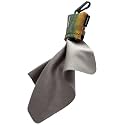 SPUDZ Ultra Microfiber Lens Cleaner with Closeable Bottom – Clip-On Pouch, Washable – for Binoculars, Scopes, Glasses, Screens | Ultra Brookie, 6 x 6 Inch