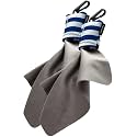 SPUDZ Ultra Microfiber Lens Cleaner with Closeable Bottom – Clip-On Pouch, Washable – for Binoculars, Scopes, Glasses, Screens | Ultra Navy Stripes, 6 x 6 Inch (2-Pack)