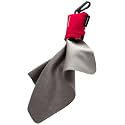 SPUDZ Ultra Microfiber Lens Cleaner with Closeable Bottom – Clip-On Pouch, Washable – for Binoculars, Scopes, Glasses, Screens | Ultra Red, 6 x 6 Inch