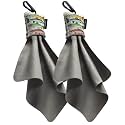 SPUDZ Ultra Microfiber Lens Cleaner with Closeable Bottom – Clip-On Pouch, Washable – for Binoculars, Scopes, Glasses, Screens | Ultra Four Trout, 6 x 6 Inch (2-Pack)
