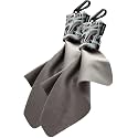 SPUDZ Ultra Microfiber Lens Cleaner with Closeable Bottom – Clip-On Pouch, Washable – for Binoculars, Scopes, Glasses, Screens | Ultra Snow Sheds, 6 x 6 Inch (2-Pack)