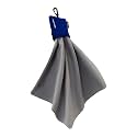 SPUDZ Ultra Microfiber Lens Cleaner with Closeable Bottom – Clip-On Pouch, Washable – for Binoculars, Scopes, Glasses, Screens | Ultra Navy Blue, 10 x 10 Inch