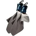 SPUDZ Ultra Microfiber Lens Cleaner with Closeable Bottom – Clip-On Pouch, Washable – for Binoculars, Scopes, Glasses, Screens | Ultra Panda Bubble, 6 x 6 Inch (2-Pack)