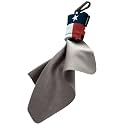 SPUDZ Ultra Microfiber Lens Cleaner with Closeable Bottom – Clip-On Pouch, Washable – for Binoculars, Scopes, Glasses, Screens | Ultra Texas Flag, 6 x 6 Inch