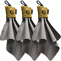SPUDZ Ultra Microfiber Lens Cleaner with Closeable Bottom – Clip-On Pouch, Washable – for Binoculars, Scopes, Glasses, Screens | Ultra Doge Coin, 6 x 6 Inch (3-Pack)