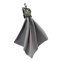 SPUDZ Ultra Microfiber Lens Cleaner with Closeable Bottom – Clip-On Pouch, Washable – for Binoculars, Scopes, Glasses, Screens | Ultra Alpine Mountain Camo, 10 x 10 Inch