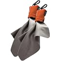 SPUDZ Ultra Microfiber Lens Cleaner with Closeable Bottom – Clip-On Pouch, Washable – for Binoculars, Scopes, Glasses, Screens | Ultra Blaze Orange, 6 x 6 Inch (2-Pack)