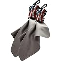 SPUDZ Ultra Microfiber Lens Cleaner with Closeable Bottom – Clip-On Pouch, Washable – for Binoculars, Scopes, Glasses, Screens | Ultra USA Flag, 6 x 6 Inch (2-Pack)
