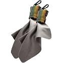 SPUDZ Ultra Microfiber Lens Cleaner with Closeable Bottom – Clip-On Pouch, Washable – for Binoculars, Scopes, Glasses, Screens | Ultra Brookie, 6 x 6 Inch (2-Pack)