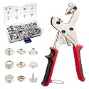 Spurtar 15mm Snap Fastener Tool Snap Button Kit Upgraded Dual-Lever Design