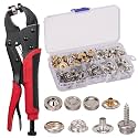 Spurtar Heavy Duty Snap Button Kit Adjustable 15mm Snap Fastener Tool