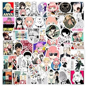 spy anime laptop vinyl self-adhesive sticker for adults multicolor stickers for laptop journal guitar mobile - waterproof residue free