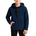 Spyder Boys Midweight Softshell Jacket, Water Wind Resistant Attached Hood
