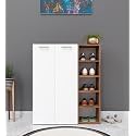 Spyder Craft 2 Door Claire Modern Shoe Rack -Transform Your Space with Ample Storage,Chic Style Footwear Stand Organizer for Hall, Entryway|Color:-Noce Lyon &amp; White (Asian)