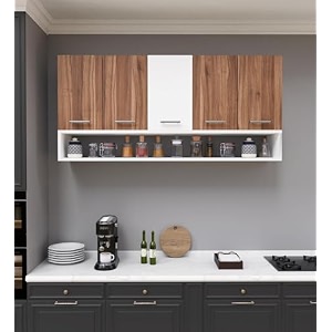 spyder craft cryston multipurpose storage cabinet for office and kitchen engineered wood kitchen cabinet finish color -white amp noce lyon diydo-it-yourself