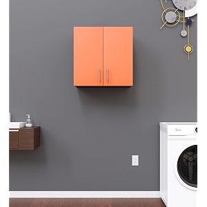 spyder craft 2 door olive modern kitchen cabinet -transform your space with ample storagechic style amp easy organization for effortless cookingcolor-black amp orange assembly-diy do-it-yourself