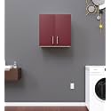 Spyder Craft 2 Door Olive Modern Kitchen Cabinet -Transform Your Space with Ample Storage,Chic Style &amp; Easy Organization for Effortless Cooking||Color:-White &amp; Burgundy|| Assembly-DIY (Do-It-Yourself)
