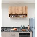 Spyder Home Decore Craft Matte Finish Ea117 Wall Mounted Kitchen Cabinet Multipurpose Cabinet for Kitchen, Living Room &amp; Bedroom Color: Oak || Assembly-DIY (Do-It-Yourself)