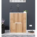 Spyder Craft 2 Door Stellar Modern Shoe Rack -Transform Your Space with Ample Storage,Chic Style Footwear Stand Organizer for Hall, Entryway|Color:-Canyonn Oak &amp; White| Assembly-DIY (Do-It-Yourself)