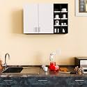 Spyder Craft Cryston Modern Kitchen Cabinet -Transform Your Space with Ample Storage,Chic Style &amp; Easy Organization for Effortless Cooking Color: White&amp; Black|| Assembly-DIY (Do-It-Yourself)…