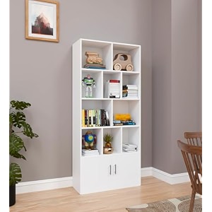 spyder craft 4 tier modern simple engineered wood book shelf for living room kids room book storage book case study room furniture color - white