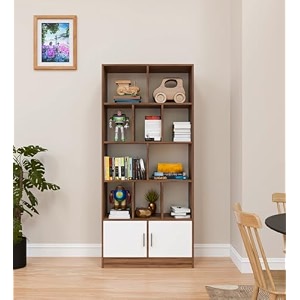 spyder craft 4 tier modern simple engineered wood book shelf for living room kids room book storage book case study room furniture color - wood brown