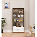 Spyder Craft 4 Tier Modern Simple Engineered Wood Book Shelf, for Living Room, Kids Room, Book Storage, Book Case, Study Room Furniture (Color - Wood Brown)