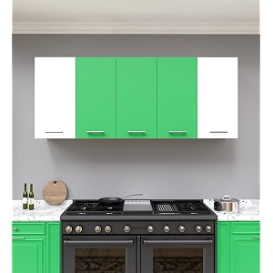 spyder craft 5 door matrix modern kitchen cabinet -transform your space with ample storagechic style amp easy organization for effortless cooking color- white amp green assembly-diy do-it-yourself