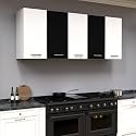 SPYDER CRAFT 5 Door Matte Finish Merlin Kitchen Cabinet for Office|Hall |Kitchen Wall Mounted Cabinet for Kitchen |Living Room| Color:-Black &amp; Yellow|| Assembly-DIY (Do-It-Yourself), Engineered Wood