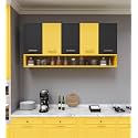 Spyder Home Decore 5 Door Matte Finish Merlin Engineered Wood Kitchen Cabinet for Office|Hall |Kitchen Wall Mounted Cabinet for Kitchen |Living Room| Color:-Black &amp; Yellow|| Assembly-DIY
