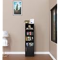 Spyder Craft Adeline Engineered Wood Bookshelf Multipurpose Home Decor Storage Rack Showcase Organizer for Living Room, Kitchen, Bedroom, Office (Color - Black)