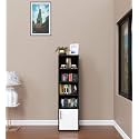 Spyder Craft Adeline Engineered Wood Bookshelf Multipurpose Home Decor Storage Rack Showcase Organizer for Living Room, Kitchen, Bedroom, Office (Color - Black &amp; White)