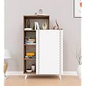 Spyder Craft Amanda Modern Engineered Wood Bookshelf Multipurpose Home Decor Storage Rack Showcase Organizer for Living Room, Bedroom, Office (Color - Wood Brown)